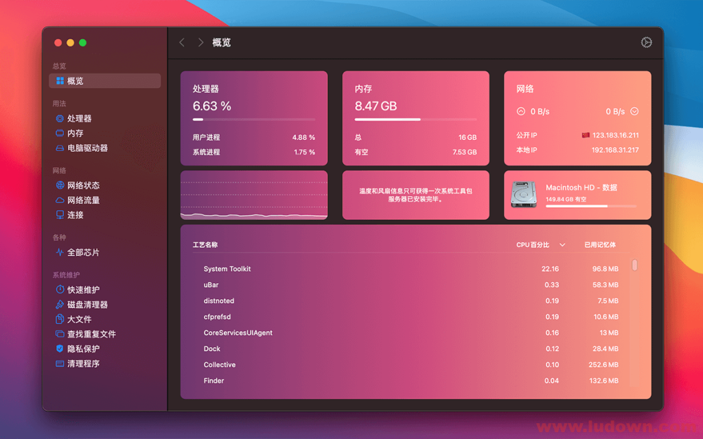 图片[1]-Mac系统维护工具箱 System Toolkit v5.12.0 中文版-绿软部落